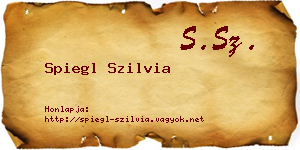Spiegl Szilvia névjegykártya