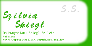 szilvia spiegl business card